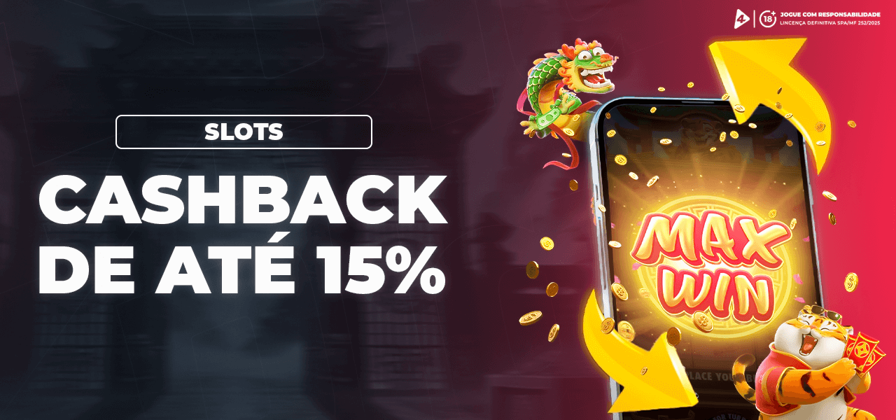 Cashback de até 15% em suas Apostas